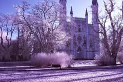 Infrarotaufnahme der Schlosskirche in Neustrelitz.