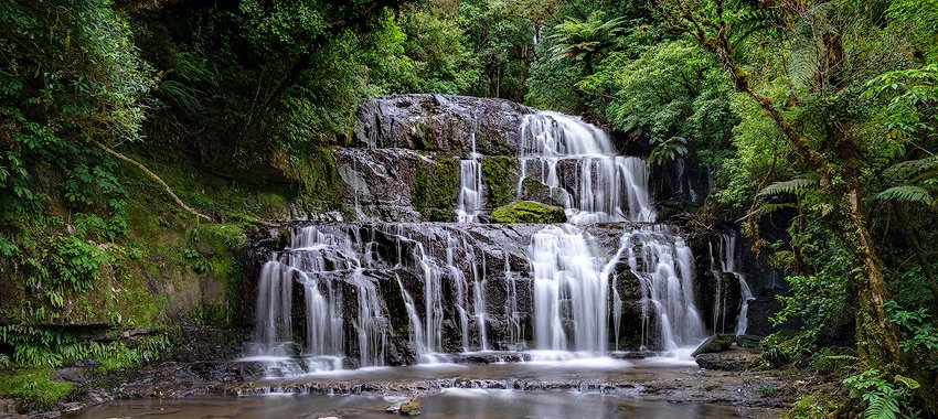 Purakaunui Falls in Neuseeland